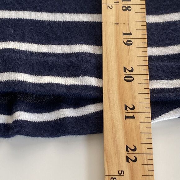J. McLaughlin Sweater Size XS Navy Blue White Striped Lightweight Top Classic - Picture 4 of 7